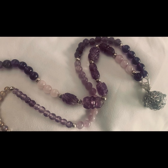 Handmade Mala Prayer Bead Necklace 108 Beads - Picture 4 of 11